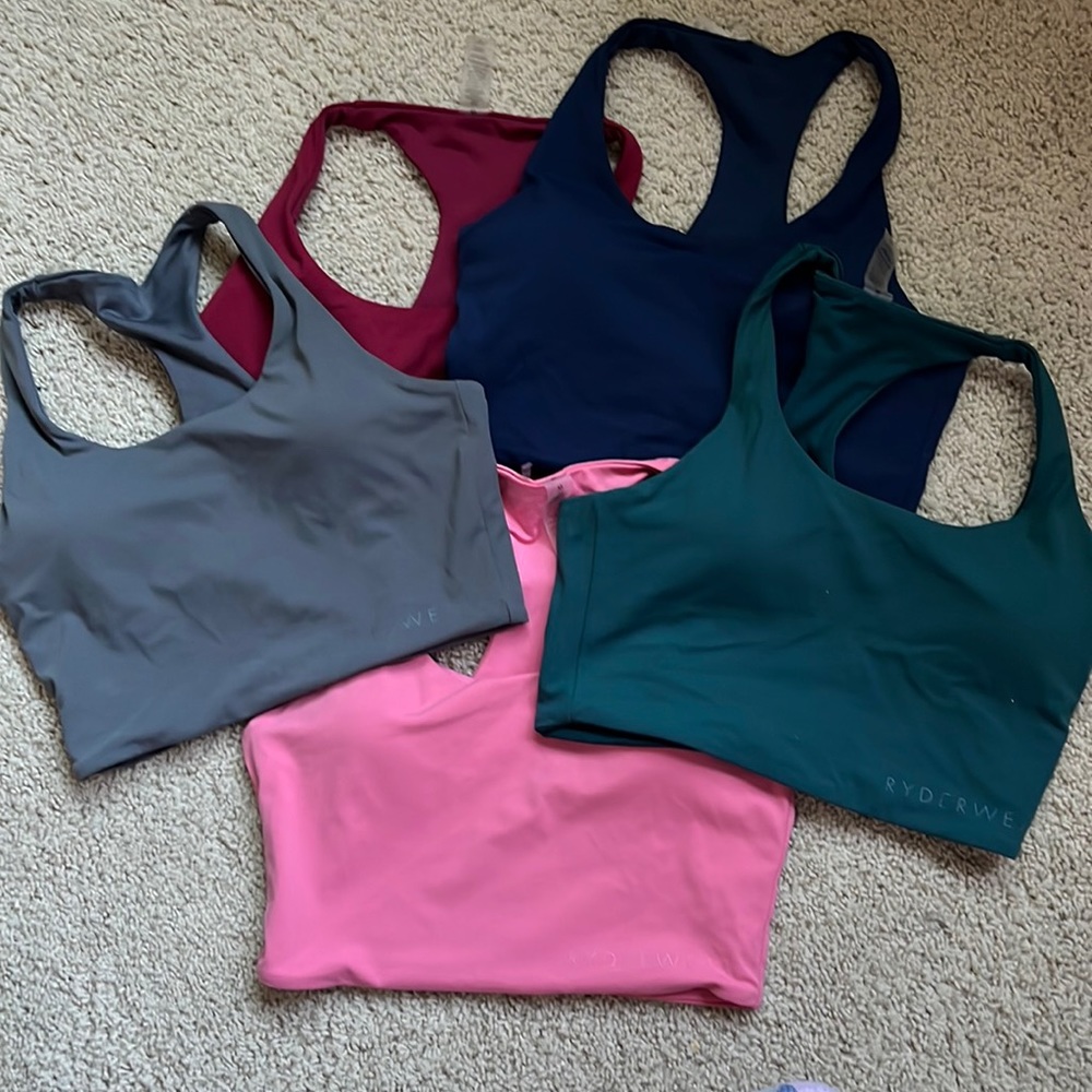 Ryder wear NKD tops. Size medium. Pink, teal, and grey. 3 for $70.